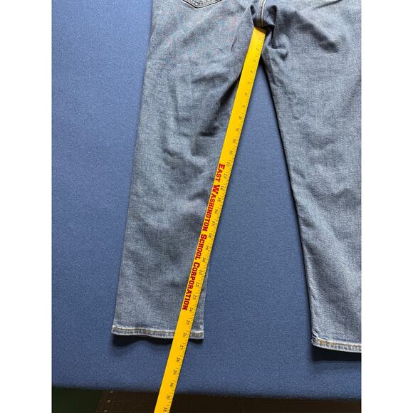 Levi's Women's Wedgie Straight Jean Button Fly Size 30/28 Blue Measurements Pics - Picture 6 of 9